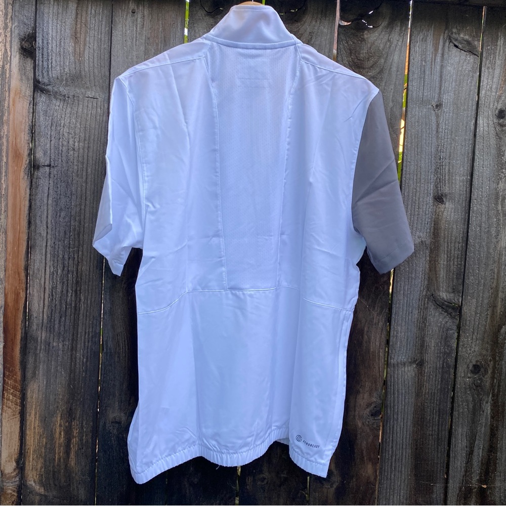 Adidas Mens Golf Windbreaker Short Sleeve Pullover Jacket Stadium Quarter Zip - Picture 8 of 16